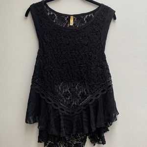 Your Anthro sales closet - lace top with cut out back
